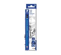 Staedtler Mars Lumograph Matita in Grafite da Disegno Scatola da 12 Pezzi, Blu, 3H