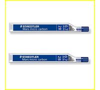 STAEDTLER Mars Micro Carbon 250 - Mine da 0,7 mm 2B, 2 tubetti/confezioni (24 mine) 2Baa