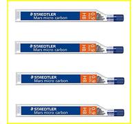 STAEDTLER, Mars micro carbon 250, mine di ricarica, per matita a scatto, 0,9 mm, HB, 4 tubetti (48 mine totali)