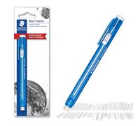 STAEDTLER Mars Plastic Eraser - Supporto ricaricabile, include gomma (52850BK), blu
