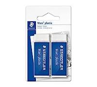 Staedtler Mars Plastic - Gomme da Cancellare, Set Cancelleria Scuola Università e Ufficio, Gomma da Cancellare Ideale per Materiale Scolastico e Cose per la Scuola, Cancella Facilmente - 2 Pezzi