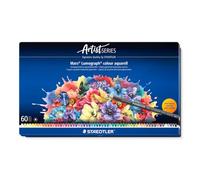 STAEDTLER Mars Lumograph Colour Aquarell - Matite acquerellabili, 60 colori assortiti, confezione da 60, 104 M60