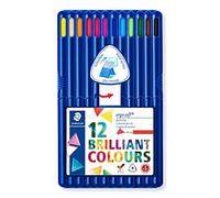 Staedtler matite colorate triangolari Ergosoft, mina morbida, confezione da 12 pastelli resistenti con mine anti-rottura, colori intensi, 157 SB12