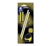 STAEDTLER Matite HB da disegno NORIX per schizzi e scrittura, include 2 matite HB, temperino e gomma in giallo, set da 4, 181 SBK2-1