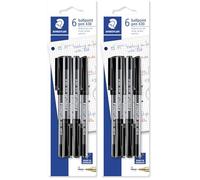 STAEDTLER Medium Stick 430 - Penna a sfera, confezione da 12, colore: nero
