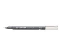 Staedtler Metallic Brush 8321-0 - Pennarello con punta a pennello, larghezza tratto 1-6 mm, coprente, su carta chiara e scura, facile da pulire su superfici lisce, 10 penne, colore: Bianco