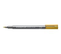 Staedtler Metallic Brush 8321-11 - Pennarello con punta a pennello, larghezza tratto 1-6 mm, coprente, su carta chiara e scura, facile da pulire su superfici lisce, 10 penne, colore: oro