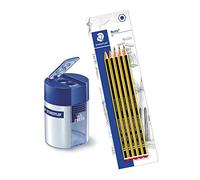 Staedtler Noris 120-2BK5D - Confezione da 5 matite HB, alta qualità e resistenza, temperamatite e 5 matite