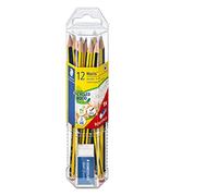 Staedtler Noris 120, Crayons à papier HB de haute qualité, Pot en plastique avec une gomme Mars Plastic offerte, 61 120P1