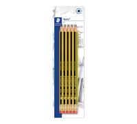 STAEDTLER Noris 122 Matite con gommino - HB, 10 pezzi | Matita HB esagonale con