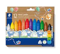 STAEDTLER Noris 228 14 C12 - Pastelli a cera Jumbo, tratto 14 mm, colori assorti