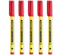 STAEDTLER Noris 307 - Penna per scrittura a mano, tratto da 0,6 mm, ideale per scuola, lavoro, ufficio, ecc., colore: rosso