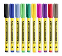 STAEDTLER Noris 307 - Penna per scrittura a mano, tratto da 0,6 mm, ideale per scuola, lavoro, ufficio, ecc. (Multicolore 10)