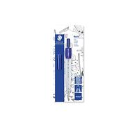 Staedtler Noris 550 - Compasso Scuola Media Elementare e Superiore, Include Tubetto per Mine, Con una spilla da balia ottusa, Lunghezza 124 mm, Diametro massimo del cerchio di disegno: 300 mm