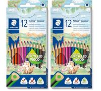 STAEDTLER Noris colour 187 Matite colorate - 12 colori, triangolare (Confezione da 2)