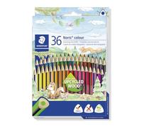 STAEDTLER Noris colour 187 Matite colorate - 36 colori, triangolare | Fusto triangolare ergonomico per bambini & adulti, colori vivaci - legno PEFC - Art.-Nr. 187 CD36