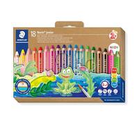 STAEDTLER Noris junior 3-in-1 colouring pencil pack of 18 assorted colours + sha