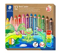STAEDTLER Noris junior 3-in-1 colouring pencil pack of 12 assorted colours + sha