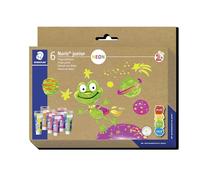 STAEDTLER Noris Junior 8816 colori a dita - 6 colori neon | Per bambini a partire dai 2 anni, sicure e lavabili - atossiche - Codice articolo 8816F C6