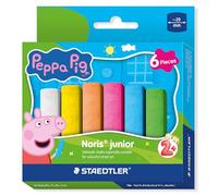 STAEDTLER Noris junior gessetti da strada Peppa Pig set da 6 - per marciapiedi e asfalto - gessetti lavabili per bambini per grandi superfici - ideali per le piccole mani