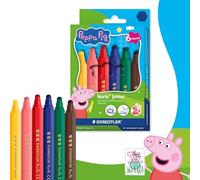 STAEDTLER Noris junior pennarelli Peppa Pig set da 6 - pennarelli con punta extra spessa per colorare grandi superfici - pennarelli ergonomici per bambini