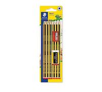 STAEDTLER Noris School 121-SBK10 - Matite in grafite, grado HB (confezione da 10, temperamatite + gomma Noris)
