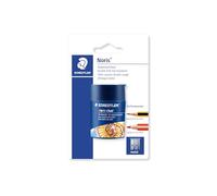 Staedtler Noris, temperino a due fori con serbatoio, colore blu, 512 002BKD | Due misure per matite standard & jumbo, inserto in metallo - coperchio di chiusura - Art.-Nr. 512 002BKD
