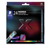 STAEDTLER NORIX - Matite colorate, 24 colori assortiti, confezione da 24, 186 C24