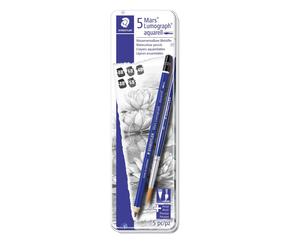 Staedtler Pencil Mars Lumograph Watercolor + Brush set (5)