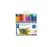 STAEDTLER - Penna a doppia fibra a doppia punta, 72 astuccio in plastica 2 punte, spessore del filo: 3,0 mm / 0,5 - 0,8 mm, - 1 pz (3200 Tb72)