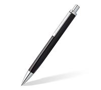 STAEDTLER Penna a sfera triplus 444 M, colore antracite antico, corpo in metallo di alta qualità a forma triangolare ergonomica, mina grande M, inchiostro blu, 444 M09-3