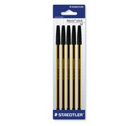 Staedtler Penna Blister 5 Penne a Sfera Nere Esagonale