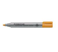 STAEDTLER Pennarelli Lumocolor Flipchart, marcatori per lavagna a fogli mobili, confezione da 10 pezzi a punta tonda di colore arancione, 356-4