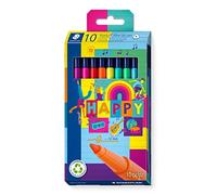 Staedtler Triplus Happy Fibre Tip Pens, Ergonomic Triangular Shaft, Line Width 1