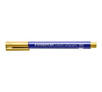 STAEDTLER Pennarello calligrafico metallizzato con punta calligrafica, larghezza tratto 2,8 mm, coprente su carta chiara e scura, facile da pulire su superfici lisce, 10 penne, oro, 8325-11