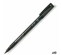 Staedtler Pennarello Lumocolor Permanent 313 SF Punta superfine 0,4 mm Nero 10 pz