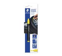 STAEDTLER - Pennarello indelebile universale per pneumatici Lumocolor permanent omnigraph 236, per marcature coprenti su superfici scure, impermeabile, colore giallo, 236-1 BK-1