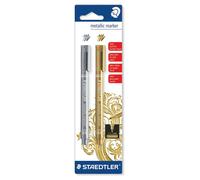Staedtler Pennarello Metallico Punta Proiettile Linea 1-2mm Oro e Argento Confez