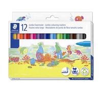 STAEDTLER Noris 340 C12 - Pennarello da colorare Jumbo, colori assortiti, confezione da 12
