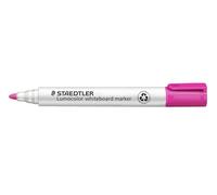 Staedtler Pennarello per Lavagna Bianca Rosa, Punta a Proiettile Spessa, 10 Pezzi, Anti-essiccamento, Airplane Safe