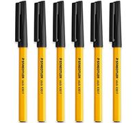 STAEDTLER Penne a sfera a punta fine da 0,3 mm, punta 430 F, scrittura liscia, inchiostro nero (6)