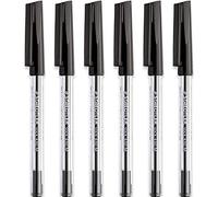 Staedtler Penne a sfera a punta media, 0,5 mm, 430 m, punta liscia, inchiostro nero, confezione da 6