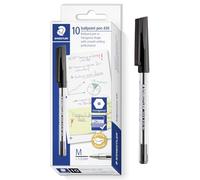 STAEDTLER Penne a sfera stick 430 M per scrittura liscia, pennino medio, confezione da 100 pezzi, inchiostro nero