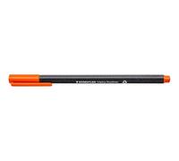 STAEDTLER penne arancio Triplus fineliner, punta fine rinforzata in metallo 0.3mm, tratto sottile, fusto triangolare ergonomico, colori brillanti ideali per bambini, confezione da 10 fineliner, 334-4