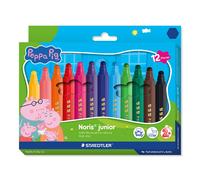STAEDTLER Peppa Pig x Noris Junior Jumbo Felt-Tip Pens for Large-Area Colouring