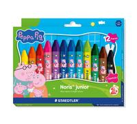 STAEDTLER Peppa Pig x Noris Junior Jumbo Wax Crayons for Large-Area Colouring -