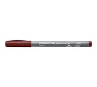 STAEDTLER Pigment Brush Pen 371 - Marone, 10 pezzi | Punta a pennello, inchiostro Multi Ink, resistente alla luce e all’acqua - pennarello - cod. art. 371-729