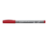 STAEDTLER Pigment Brush Pen 371 - Rosso carminio, 10 pezzi | Punta a pennello, inchiostro Multi Ink, resistente alla luce e all’acqua - Calligrafia - Codice articolo 371-29