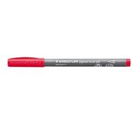 STAEDTLER Pigment Brush Pen 371 - rosso ciliegia, 10 pezzi | Punta a pennello, inchiostro Multi Ink, elevata resistenza alla luce - colorati - Codice articolo 371-229