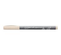 STAEDTLER Pigment Brush Pen 371 - Sabbia chiaro, 10 pezzi | Punta a pennello, inchiostro Multi Ink a base d’acqua, resistente alla luce - Codice articolo 371-407